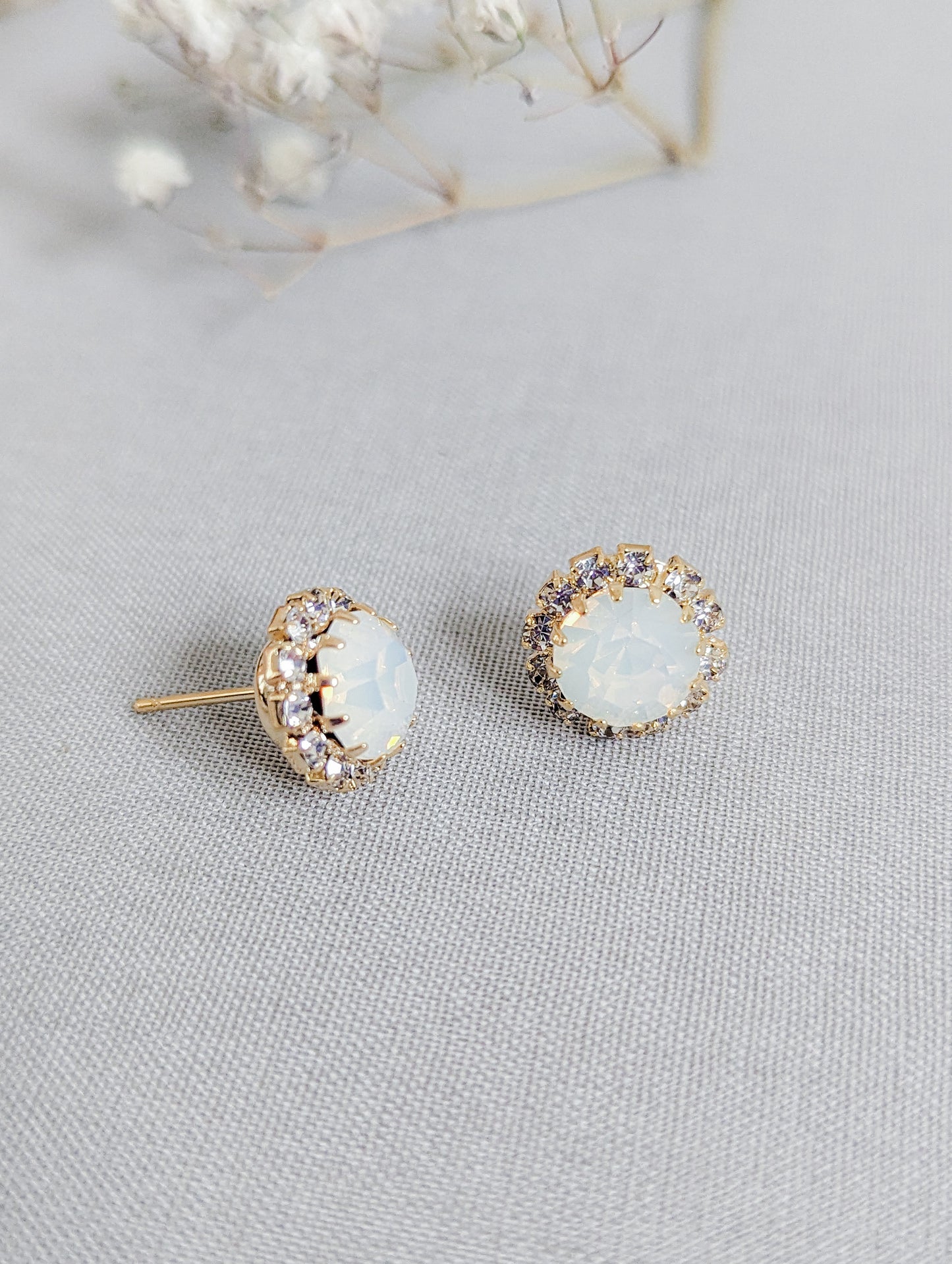 Faux White Diamond Earring