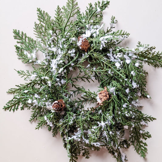 Snowy Cedar Candle Ring