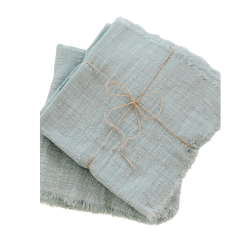 Sage Green Gauze Table Runner