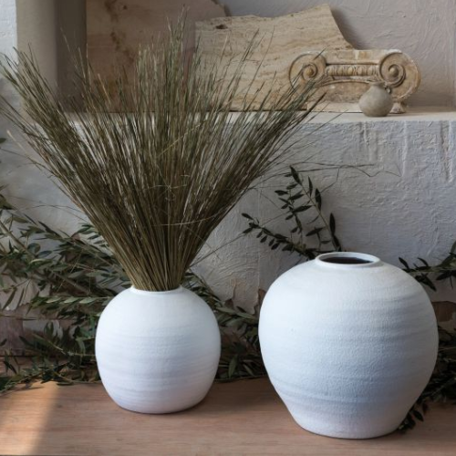 White Textured Vase