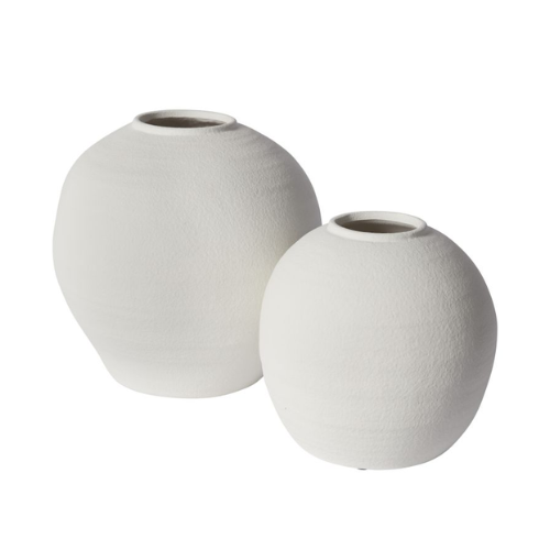 White Textured Vase